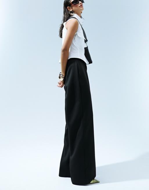 ASOS DESIGN - Nette elegante broek van scuba-achtige stof in zwart, 5 van 5