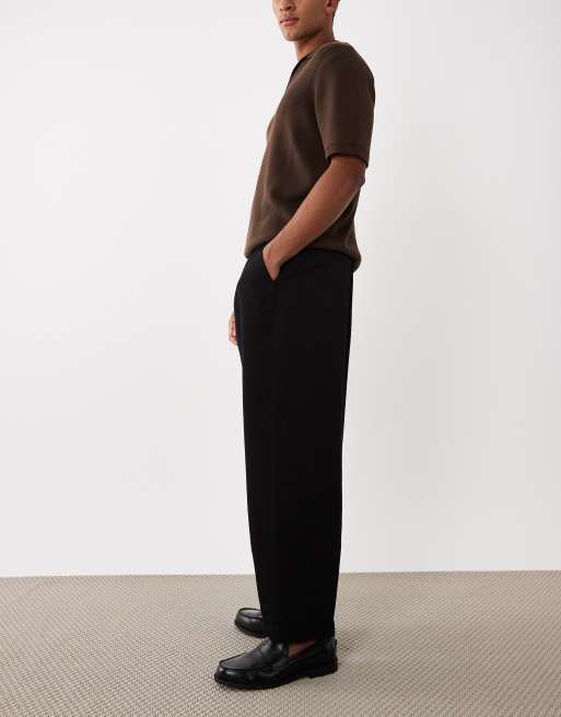 ASOS DESIGN - Nette geplooide broek met wijde ballonpijpen in zwart, 2 van 5