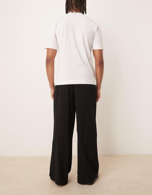 ASOS DESIGN - Nette horseshoe-pantalon van linnenmix in zwart, deel van co-ord set, 5 van 5
