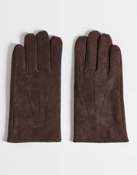 ASOS DESIGN nette imitatiesuède handschoenen in bruin - view 1