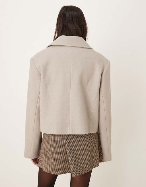 ASOS DESIGN - Nette korte trenchcoat in lichtbeige, 3 van 4
