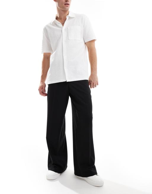 ASOS DESIGN - Nette losvallende broek in zwart
