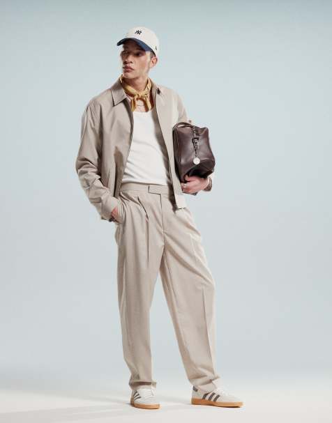 ASOS DESIGN - Nette co-ord set met microtextuur in beige