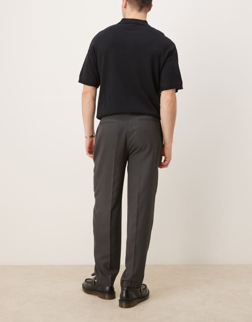 ASOS DESIGN - Nette oversized toelopende broek met microtextuur in zwart, 2 van 5
