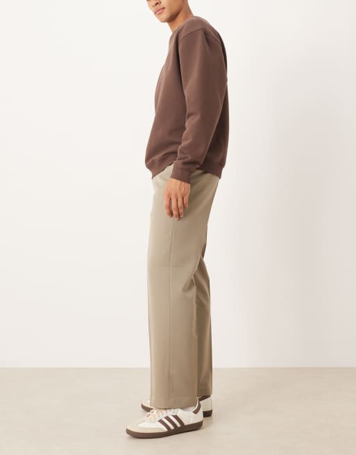 ASOS DESIGN - Nette pantalon met rechte pijpen in licht kaki, 3 van 5