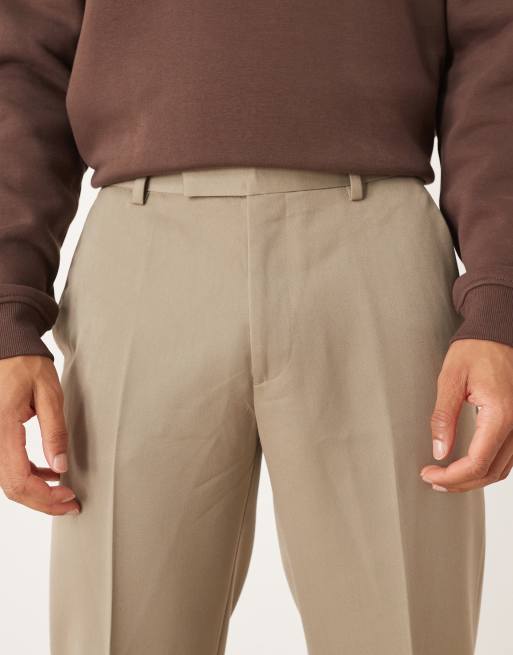 ASOS DESIGN - Nette pantalon met rechte pijpen in licht kaki, 4 van 5