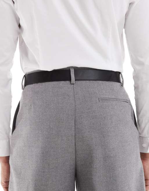 ASOS DESIGN - Nette riem van imitatieleer in zwart met zilveren gesp, 3 van 3