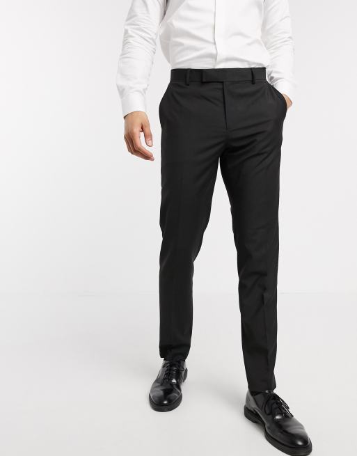 ASOS DESIGN - Nette smalle broek in zwart