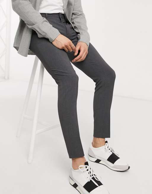 ASOS DESIGN - Nette superskinny broek in antracietgrijs