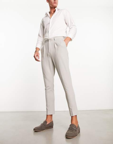 ASOS DESIGN - Nette toelopende broek in middengrijs - view 1