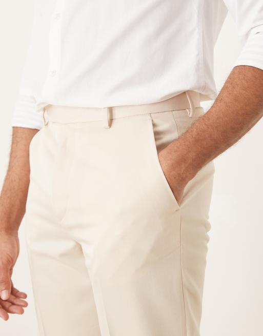 ASOS DESIGN - Nette toelopende broek in stone, 5 van 5