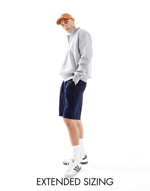 ASOS DESIGN - Nette wijde short in marineblauw