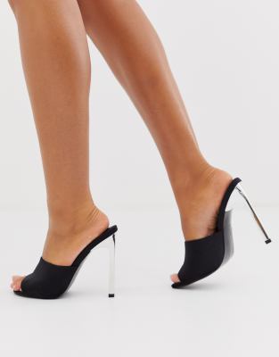 mule black heels