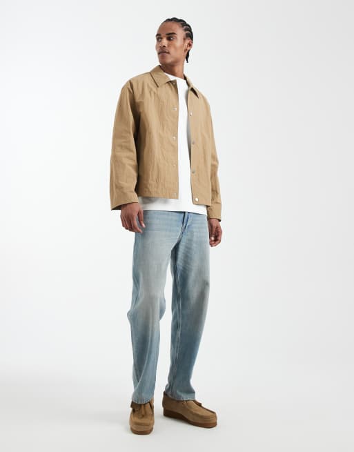 ASOS DESIGN - Neutral let jakke i nylon, 2 af 5