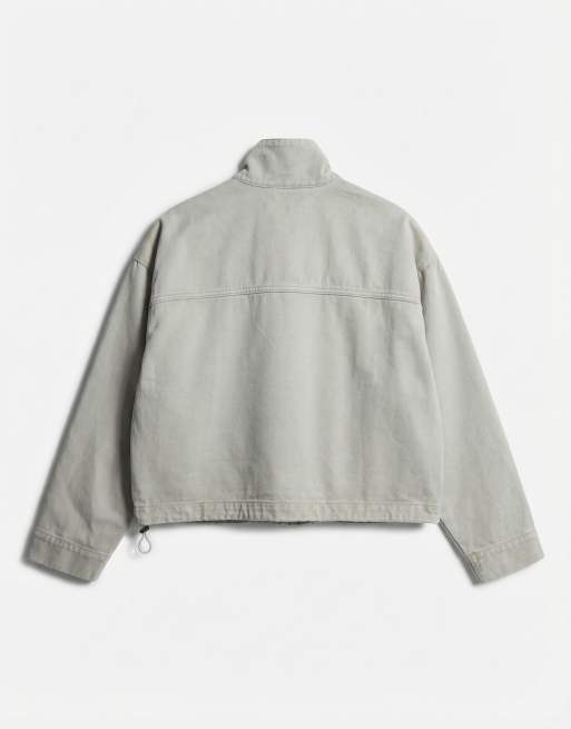 ASOS DESIGN - Neutralfarvet denimjakke med ståkrave - Del af sæt, 6 af 10