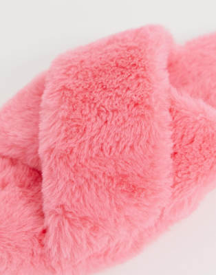 asos pink slippers