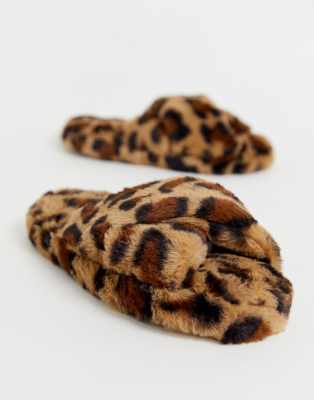 leopard print slippers asos