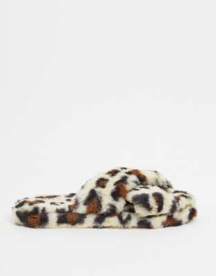 leopard print slippers asos