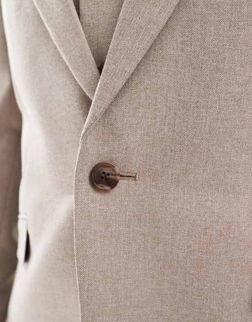 ASOS DESIGN - New - Giacca da abito skinny beige mélange, 4 di 5
