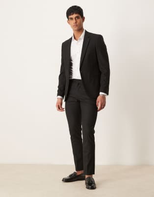 Asos Design New Skinny Suit Pants In Black