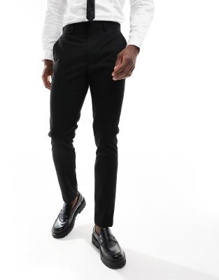 ASOS DESIGN new skinny suit trousers in black