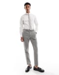 [ASOS DESIGN] ASOS DESIGN New skinny wool blend suit pants in grey W32 L30 GREY