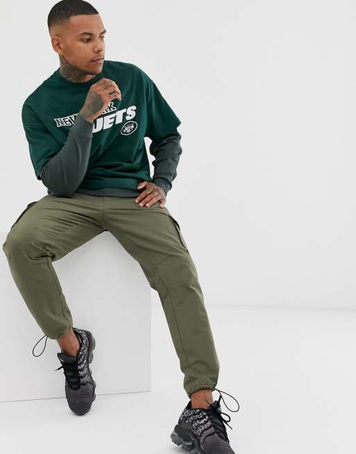 ASOS DESIGN Plus oversized sweatshirt with NFL New York Jets print