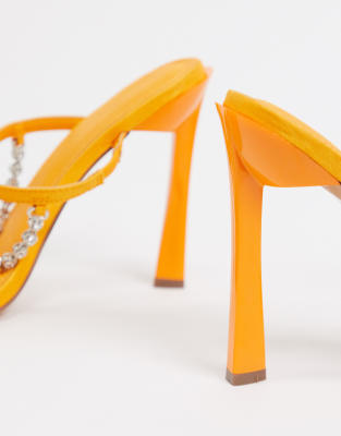 asos orange heels