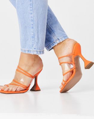 Chaussures Next - Sandales à lanières, talon et entredoigt - Orange