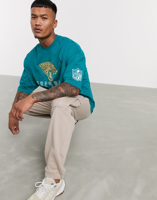 ASOS DESIGN oversized t-shirt with long sleeve and NFL print
