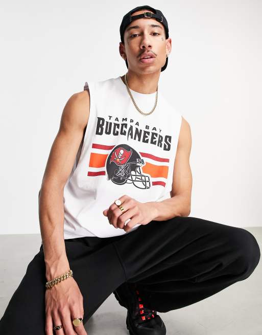 ASOS DESIGN NFL Tampa Bay Buccaneers tank in white