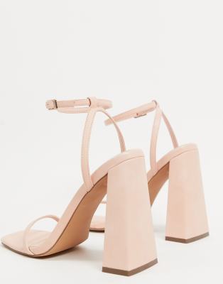 asos pink heeled sandals