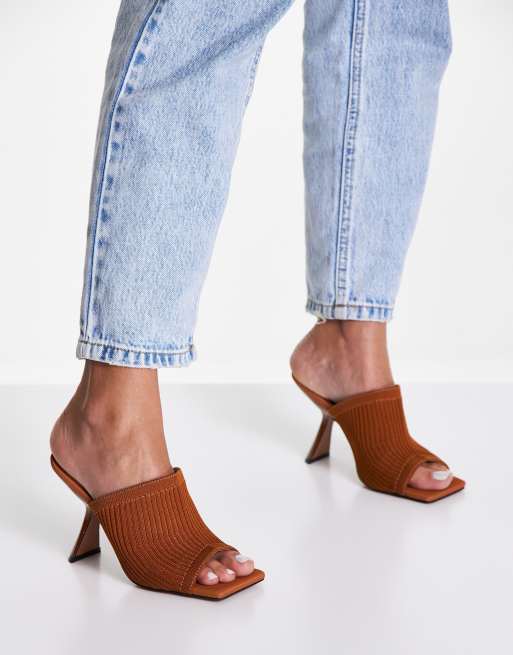 Tan hotsell mule heels