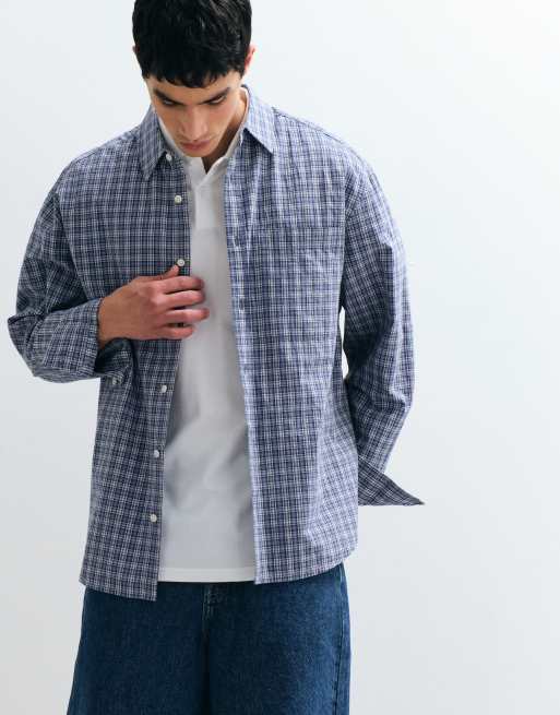 ASOS DESIGN – Niebieska koszula oversize w kratkę, 3 z 9