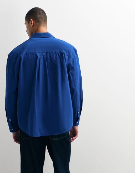 ASOS DESIGN – Niebieska koszula popelinowa oversize, 4 z 9