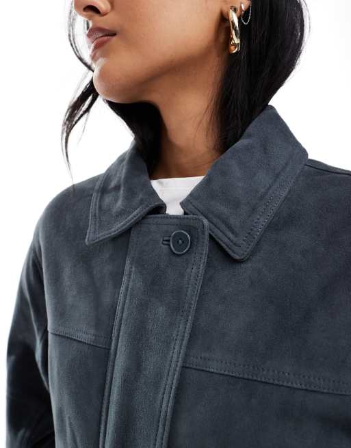 ASOS DESIGN – Niebieska kurtka bomberka oversize z
