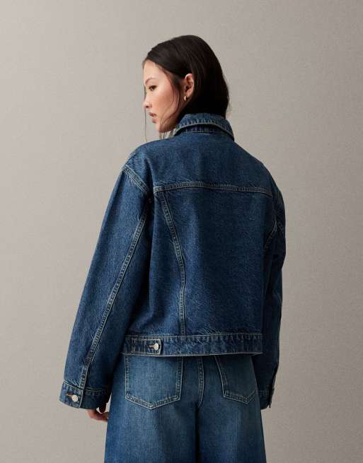 ASOS DESIGN – Niebieska kurtka jeansowa oversize w stylu lat 90., 4 z 7