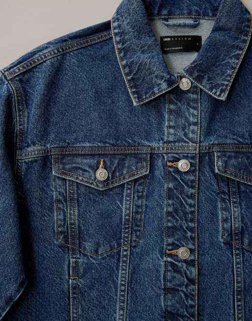 ASOS DESIGN – Niebieska kurtka jeansowa oversize w stylu lat 90., 7 z 7