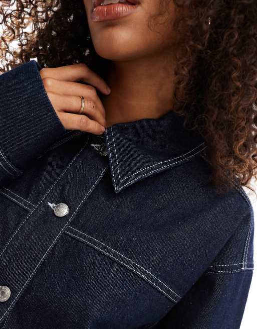 ASOS DESIGN – Niebieska kurtka jeansowa w kowbojskim stylu, 3 z 4