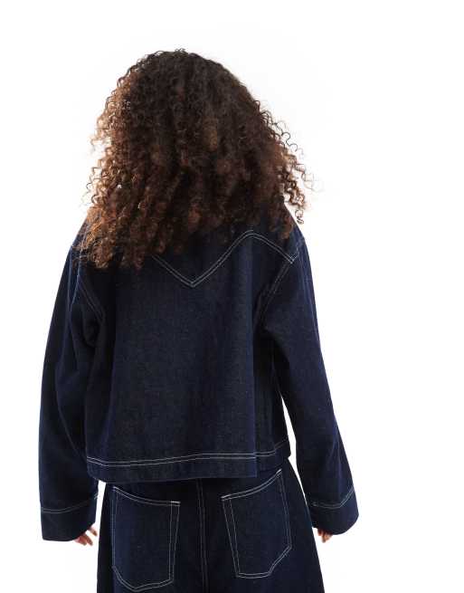 ASOS DESIGN – Niebieska kurtka jeansowa w kowbojskim stylu, 4 z 4