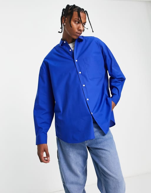 ASOS DESIGN – Niebieska obszerna koszula oversize