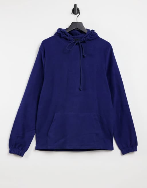 ASOS DESIGN – Niebieska polarowa bluza z kapturem