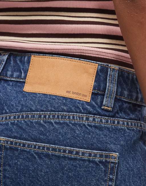 ASOS DESIGN – Niebieska, trapezowa spódnica mini z wysokim stanem, 3 z 5