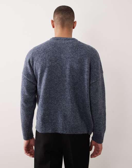 ASOS DESIGN – Niebieski dzianinowy sweter o pudełkowym kroju super oversize, 3 z 5