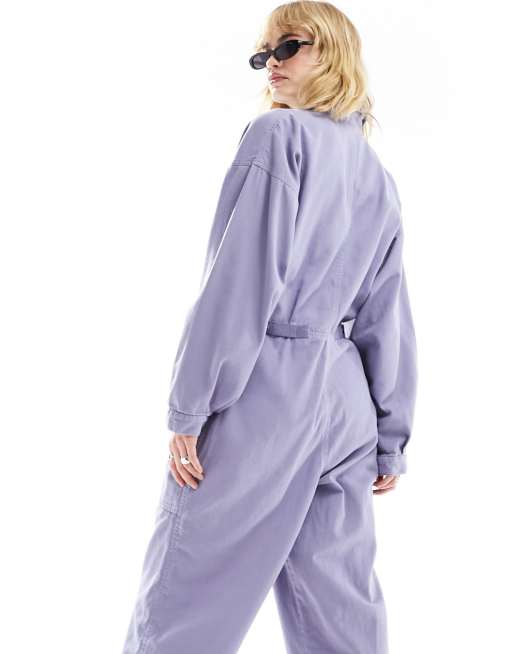 ASOS DESIGN – Niebieski kombinezon z kołnierzem i guzikami na nogawkach, 4 z 4