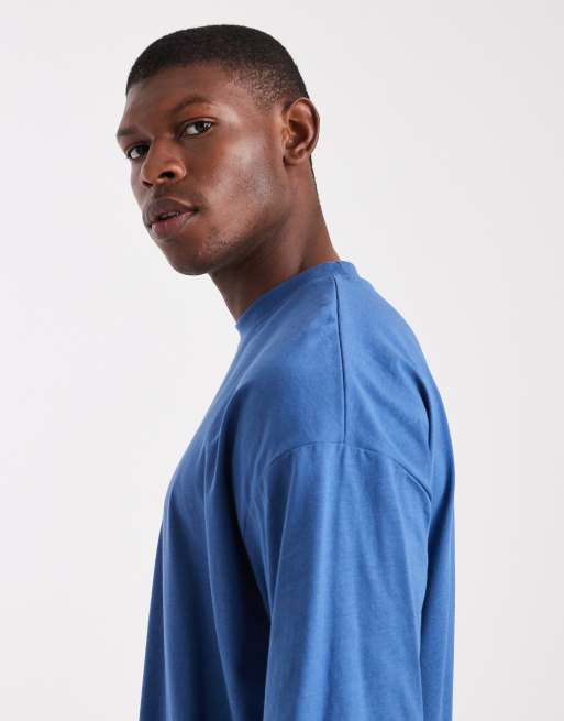 ASOS DESIGN – Niebieski T-shirt oversize z grafiką z napisem „Italia” , 4 z 5
