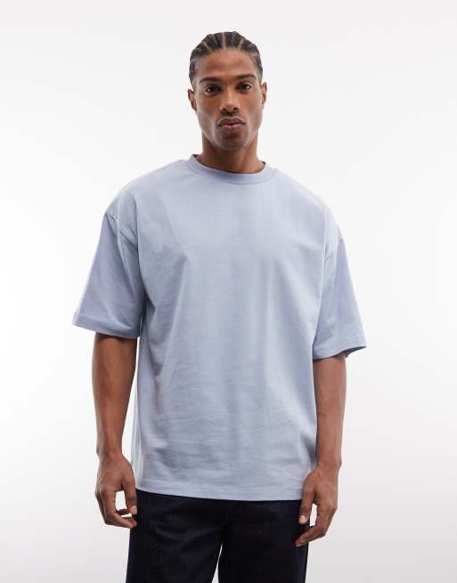 ASOS DESIGN – Niebieski T-shirt oversize z grafiką z tekstem, 3 z 5