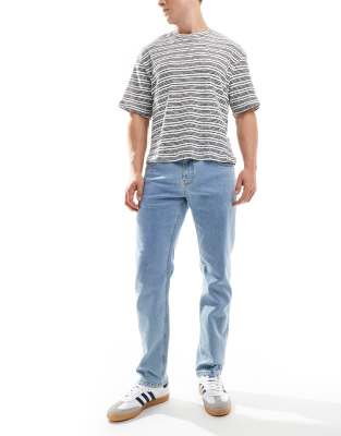 ASOS DESIGN – Niebieskie dopasowane jeansy ze stretchem - view 1