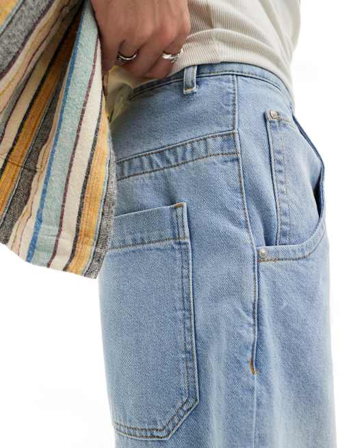 ASOS DESIGN – Niebieskie długie szorty jeansowe z efektem ombre, 2 z 5