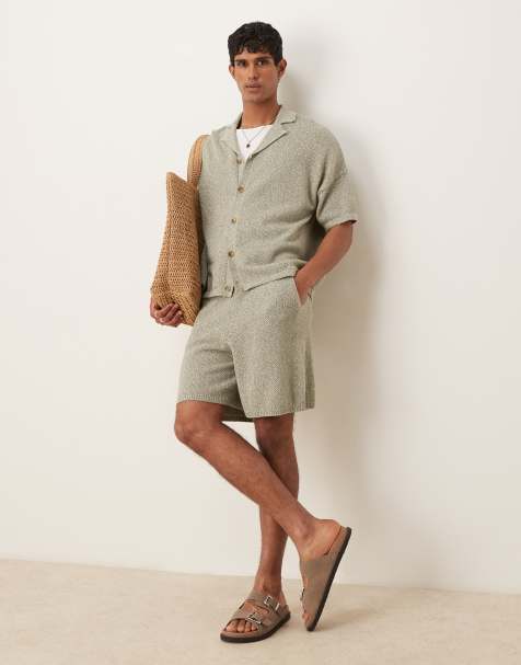 ASOS DESIGN – Niebieskie dzianinowe szorty oversize, część zestawu - view 1